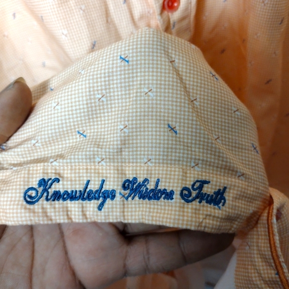 Robert Graham Flip Cuff Abstract Pattern Long Sleeve Tailor Fit Dress Shirt - Picture 2 of 8